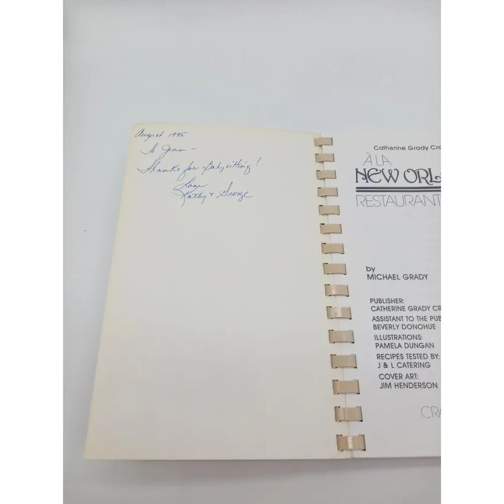 New Orleans Restaurant Recipes Michael Grady 1980 Cookbook Creole Cuisine